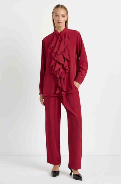 Mela Purdie - Ripple Blouse in Chilli