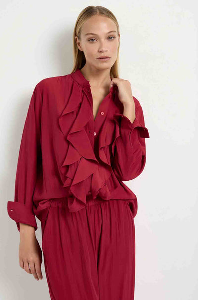 Mela Purdie - Ripple Blouse in Chilli