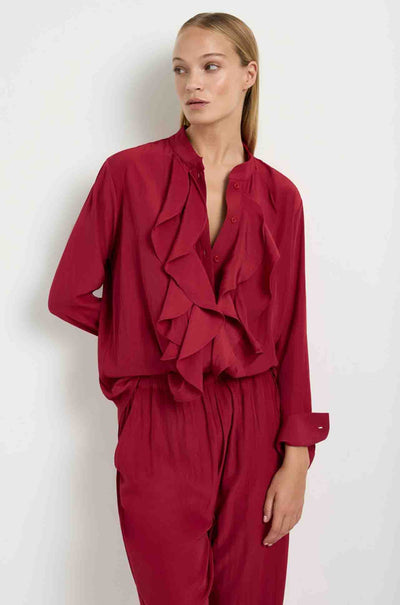 Mela Purdie - Ripple Blouse in Chilli