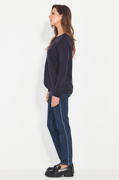 Verge - Royal Cardi in Ink Marle