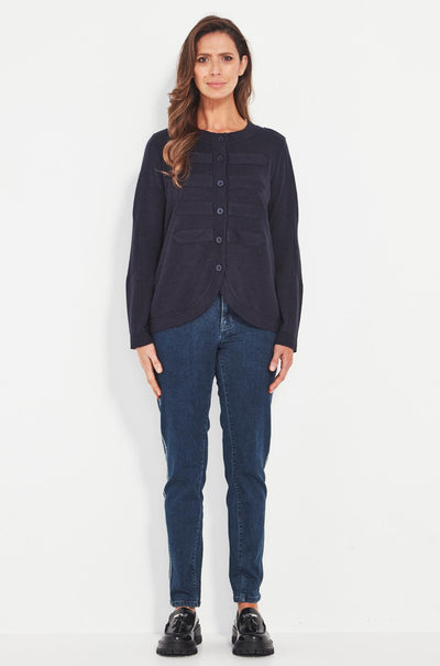 Verge - Royal Cardi in Ink Marle