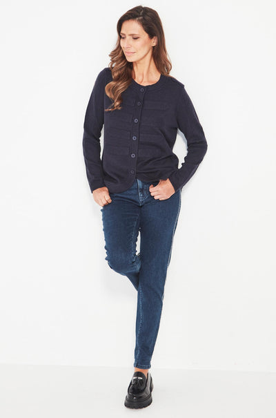 Verge - Royal Cardi in Ink Marle