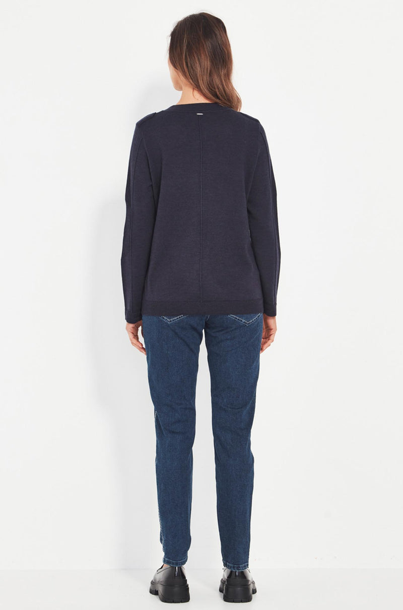 Verge - Royal Cardi in Ink Marle