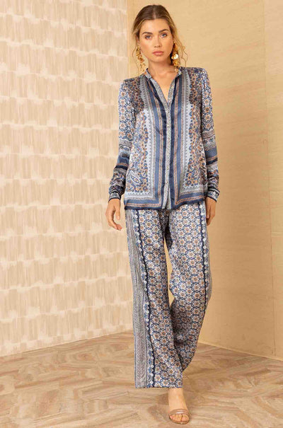 Hale Bob - Royal Long Sleeve Button Down Top