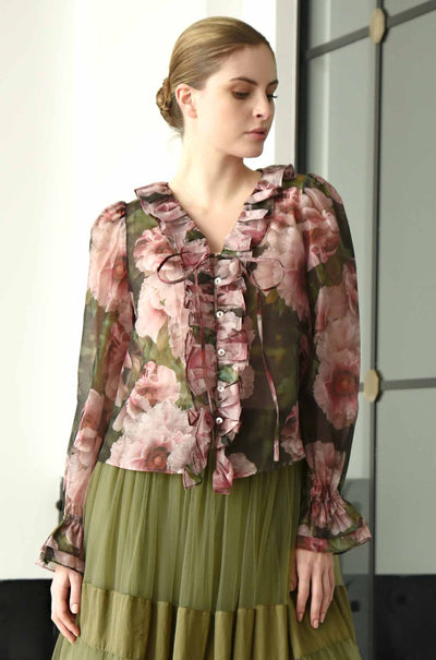 Trelise Cooper - See A Peony Ruffle My Love Blouse