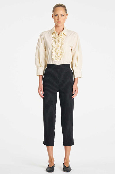 Mela Purdie - Ruffle Resort Top in Italian Taffeta
