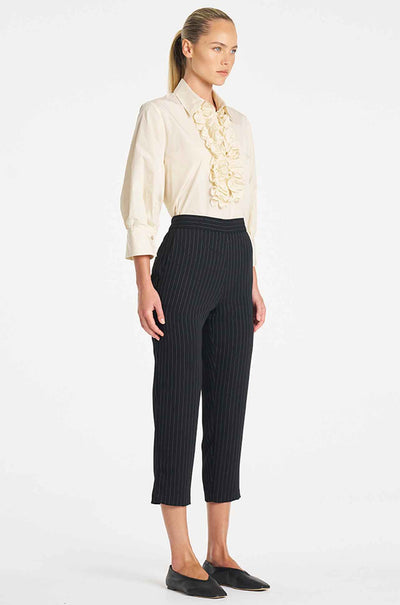 Mela Purdie - Tapered Flat Pant in Suit Stripe