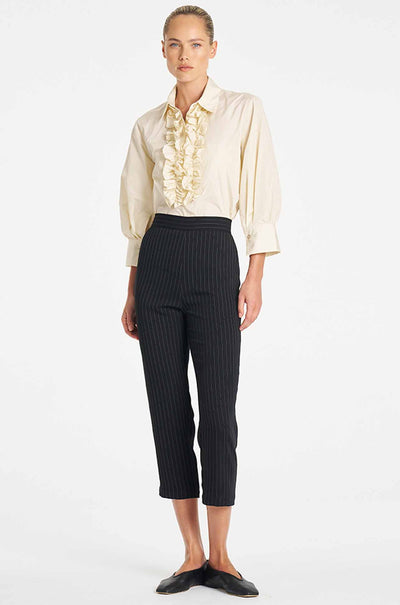 Mela Purdie - Ruffle Resort Top in Italian Taffeta