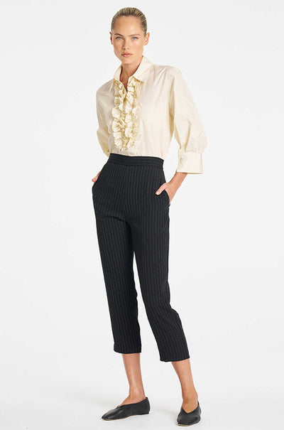 Mela Purdie - Ruffle Resort Top in Italian Taffeta