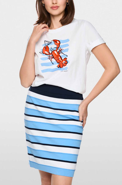 Marc Cain - Salty Breeze Cotton T-Shirt w/ Print