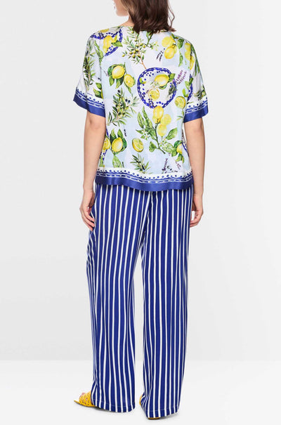 Marc Cain - Summer Flash Blouse w/ Mediterranean Print