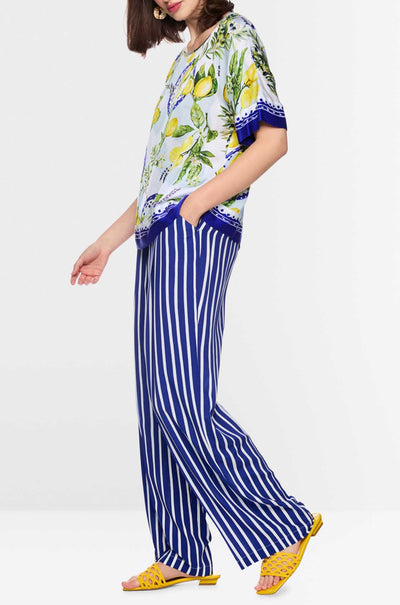 Marc Cain - Summer Flash Blouse w/ Mediterranean Print