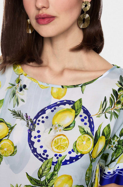 Marc Cain - Summer Flash Blouse w/ Mediterranean Print