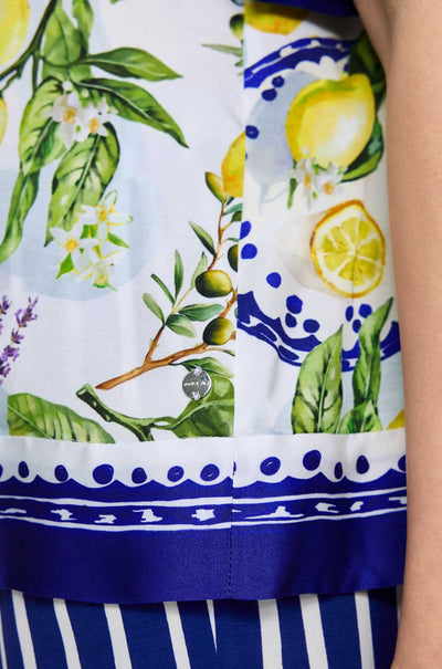 Marc Cain - Summer Flash Blouse w/ Mediterranean Print