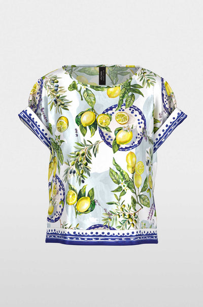 Marc Cain - Summer Flash Blouse w/ Mediterranean Print