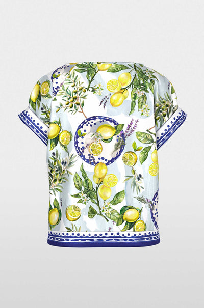 Marc Cain - Summer Flash Blouse w/ Mediterranean Print