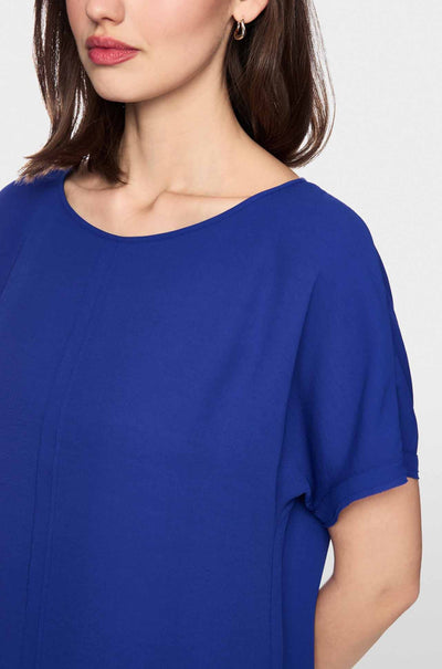 Marc Cain - Summer Flash Loose-Fitting Flowing Blouse in Iolite