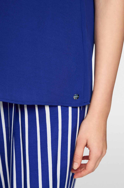 Marc Cain - Summer Flash Loose-Fitting Flowing Blouse in Iolite