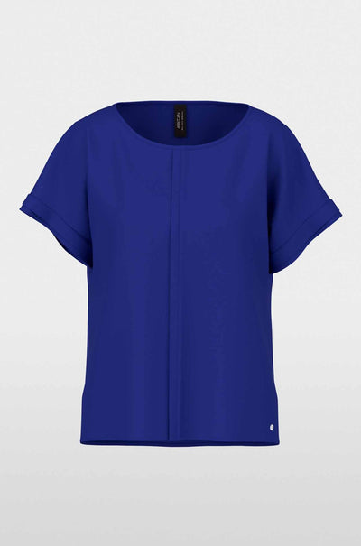 Marc Cain - Summer Flash Loose-Fitting Flowing Blouse in Iolite