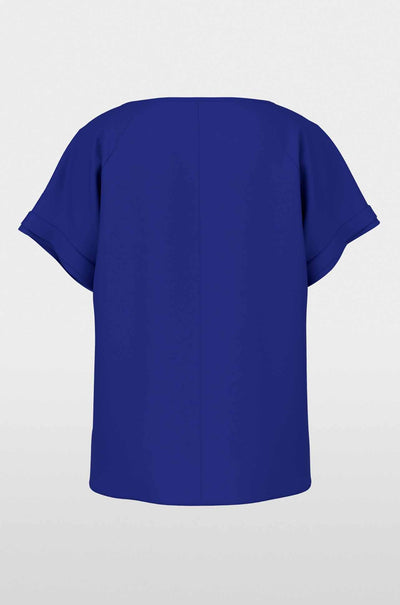 Marc Cain - Summer Flash Loose-Fitting Flowing Blouse in Iolite