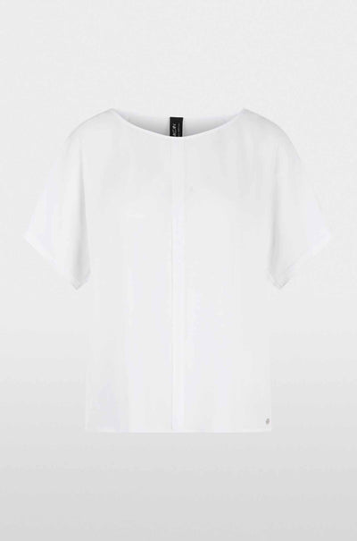 Marc Cain - Summer Flash Loose-Fitting Flowing Blouse in White