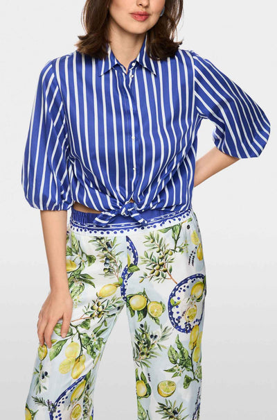 Marc Cain - Summer Flash Striped Cotton Shirt Blouse