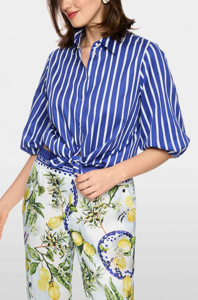 Marc Cain - Summer Flash Striped Cotton Shirt Blouse