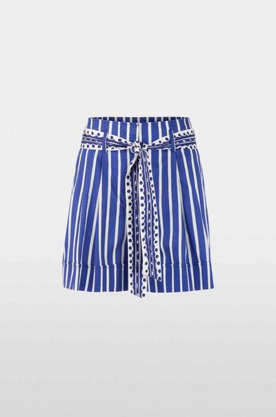 Marc Cain - Summer Flash Warangal Striped Shorts w/ Belt