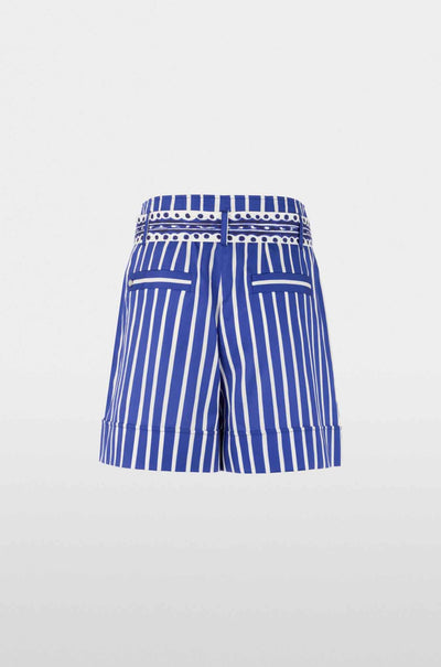 Marc Cain - Summer Flash Warangal Striped Shorts w/ Belt