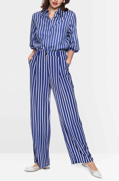 Marc Cain - Summer Flash Wasco Trousers w/ Striped Pattern