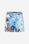 Camilla - Sky Cheetah Mid Length Boardshort