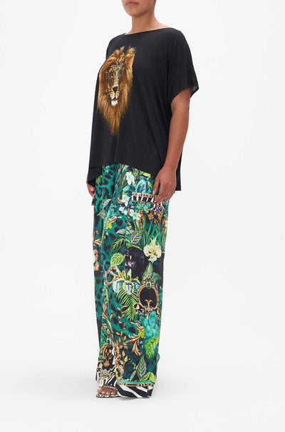 Camilla - Sing My Song Loose Fit Round Neck Tee - Black
