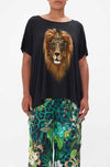 Camilla - Sing My Song Loose Fit Round Neck Tee - Black