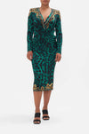 Camilla - Sing My Song V-Neck Midi Cross Front Dress