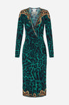 Camilla - Sing My Song V-Neck Midi Cross Front Dress