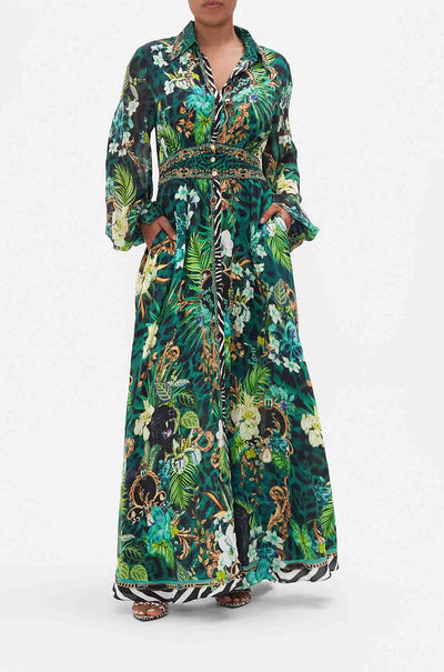 Camilla - Sing My Song Waistband Long Dress w/ Collar
