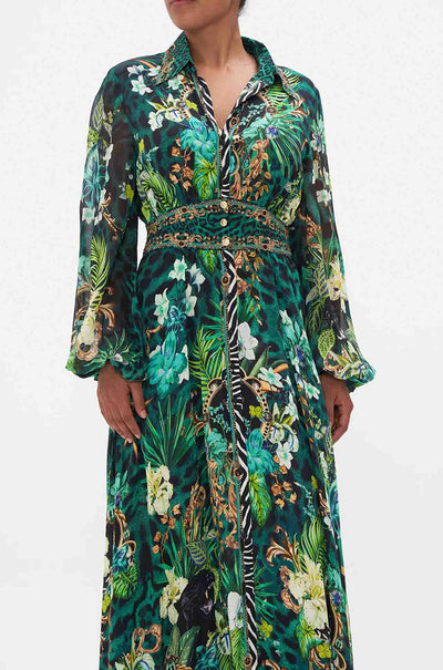 Camilla - Sing My Song Waistband Long Dress w/ Collar