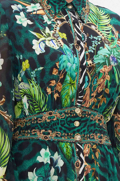 Camilla - Sing My Song Waistband Long Dress w/ Collar