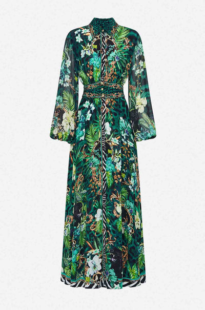 Camilla - Sing My Song Waistband Long Dress w/ Collar