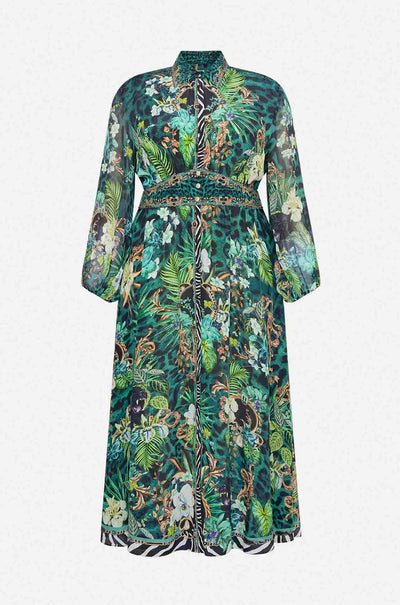 Camilla - Sing My Song Waistband Long Dress w/ Collar