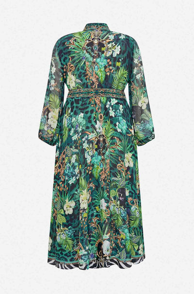 Camilla - Sing My Song Waistband Long Dress w/ Collar