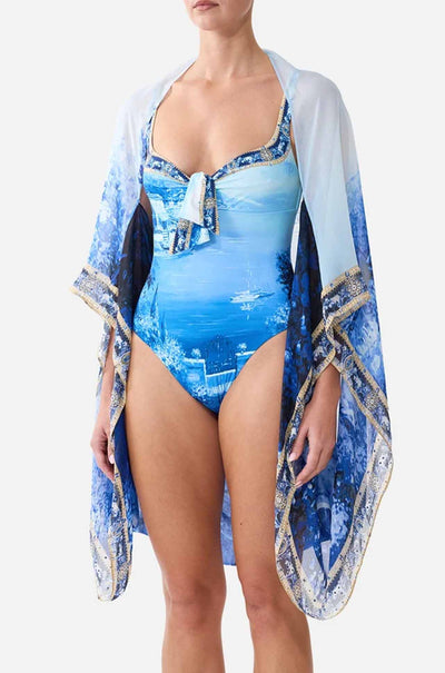 Camilla - Sweet Sacré Bleu Silk Chiffon Shrug