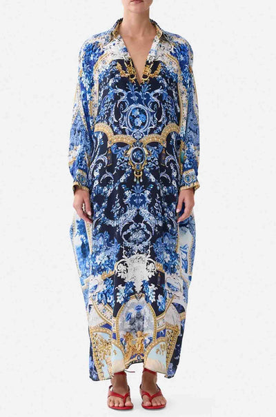 Camilla - Sweet Sacré Bleu Wing Collar Kaftan