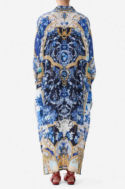 Camilla - Sweet Sacré Bleu Wing Collar Kaftan