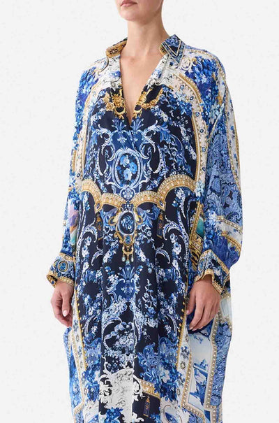 Camilla - Sweet Sacré Bleu Wing Collar Kaftan