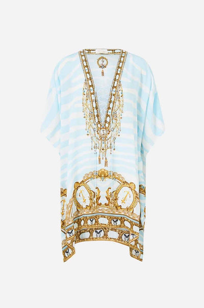 Camilla - Spirit Of Stripes Short Lace Up Kaftan