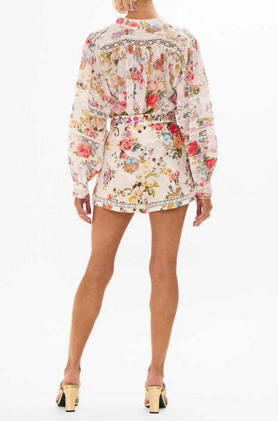 Camilla - Sew Yesterday Blouson Sleeve Blouse w/ Yoke & Pintucks
