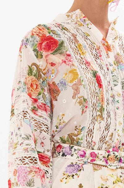 Camilla - Sew Yesterday Blouson Sleeve Blouse w/ Yoke & Pintucks