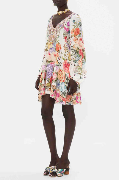 Camilla - Sew Yesterday V-Neck Dress w/ Blouson Sleeve