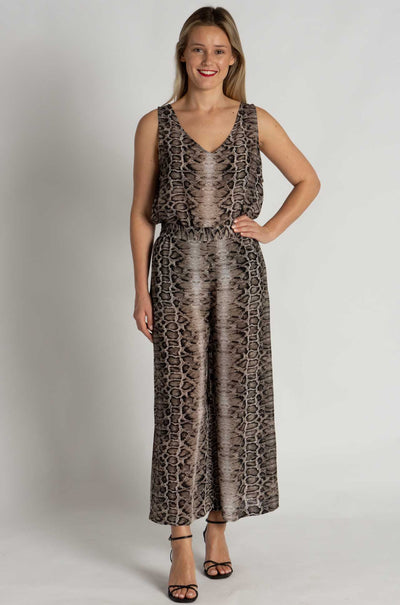 Mela Purdie - Crop Swish Pant in Safari Python